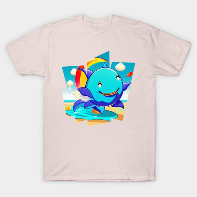 Beautiful baby blue dolphin T-Shirt by ShopColDigital